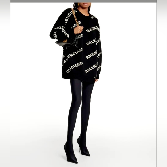 BALENCIAGA Logo intarsia wool sweater - Picture 2 of 9